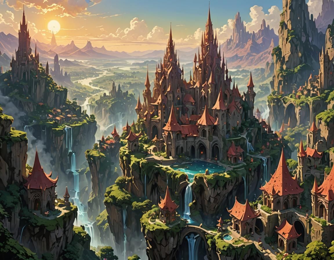 Worlds Apart: Earthy Village and Shimmering Metropolis