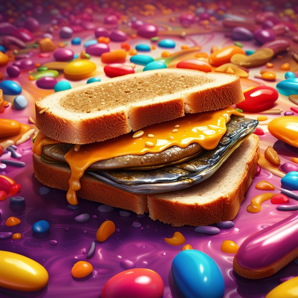 Peanut butter jelly and sardine sandwich