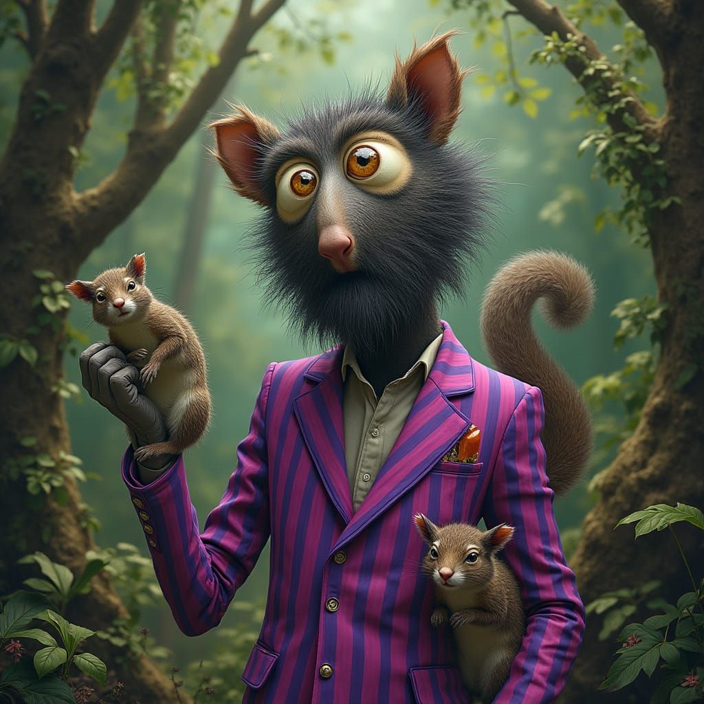 Bearded Man in Jungle, Burton and Schuitten Style