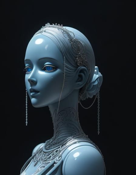 Neon Bluebirds Replace Hearts in Surreal Mannequin Display