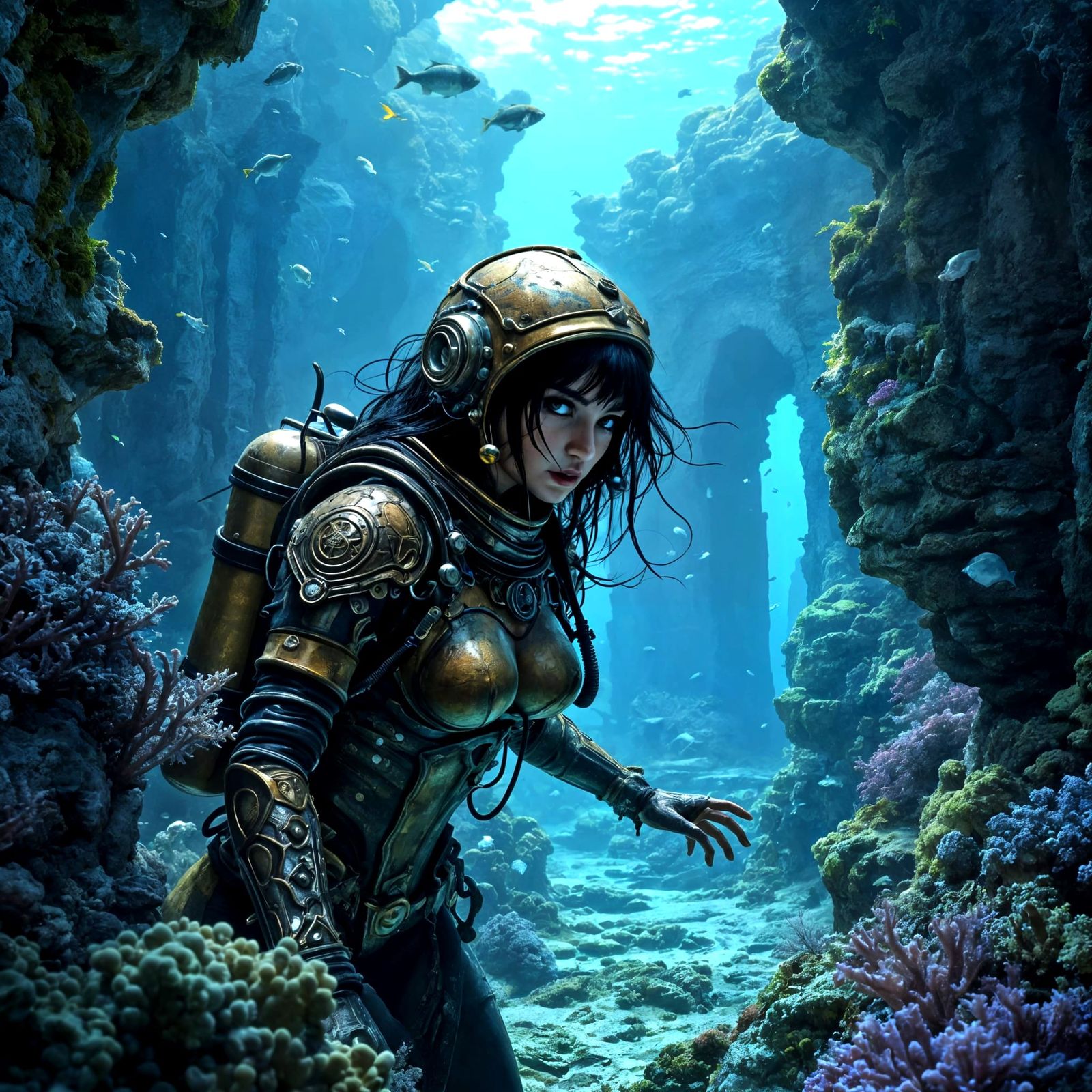 Nico Robin Explores Submerged Ruins