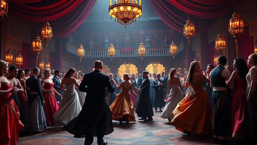 Grand Ball in a Fantastical 1812 Era Castle