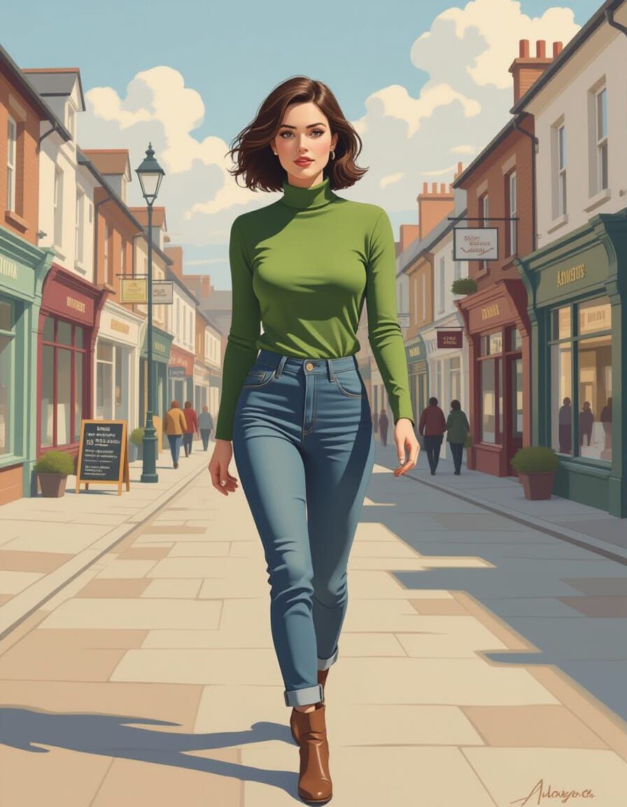 Northern Irish Woman in Painterly Style