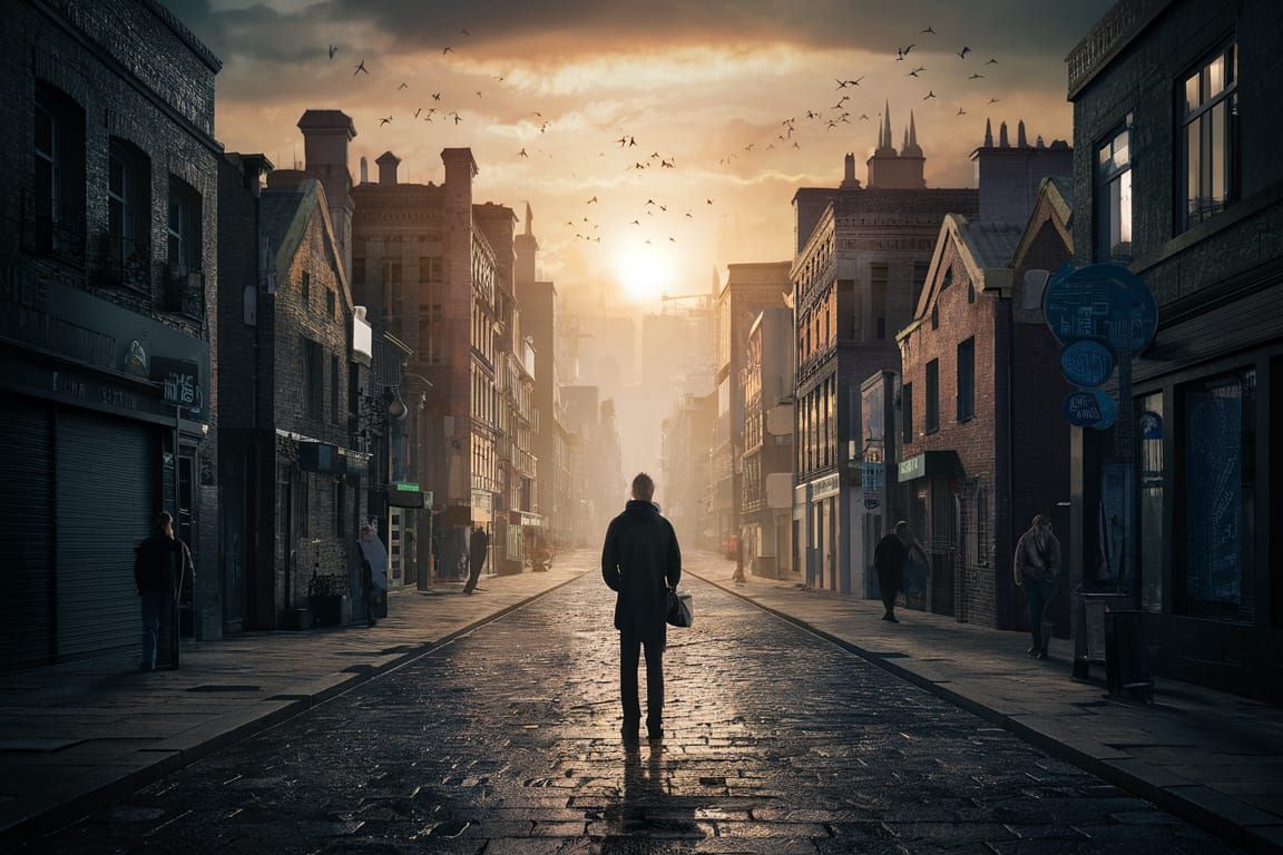 Rooftop Nocturne in Atmospheric Perspective