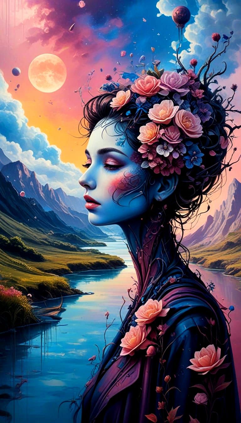 Vibrant Street Art in Surreal Style