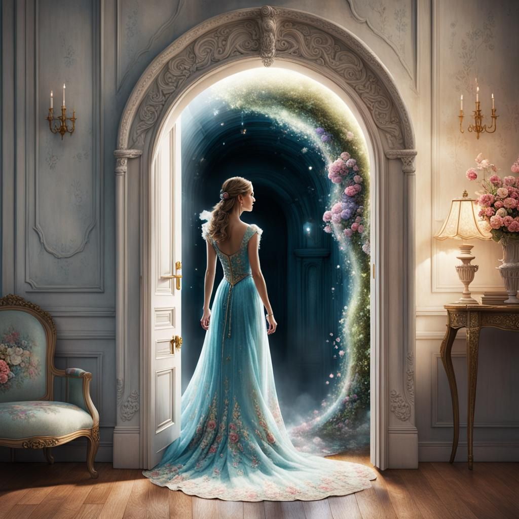 Magical Portal Between Worlds: Fantasy Transformation