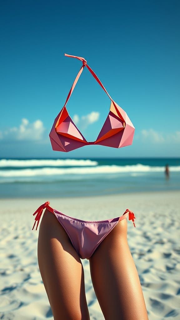 Abstract Geometric Forms in a Beach Setting, Inspired by Cub...