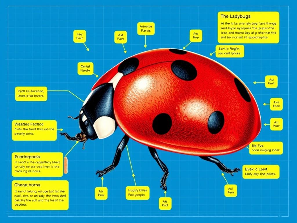 Detailed Ladybug Blueprint for Biology Textbook