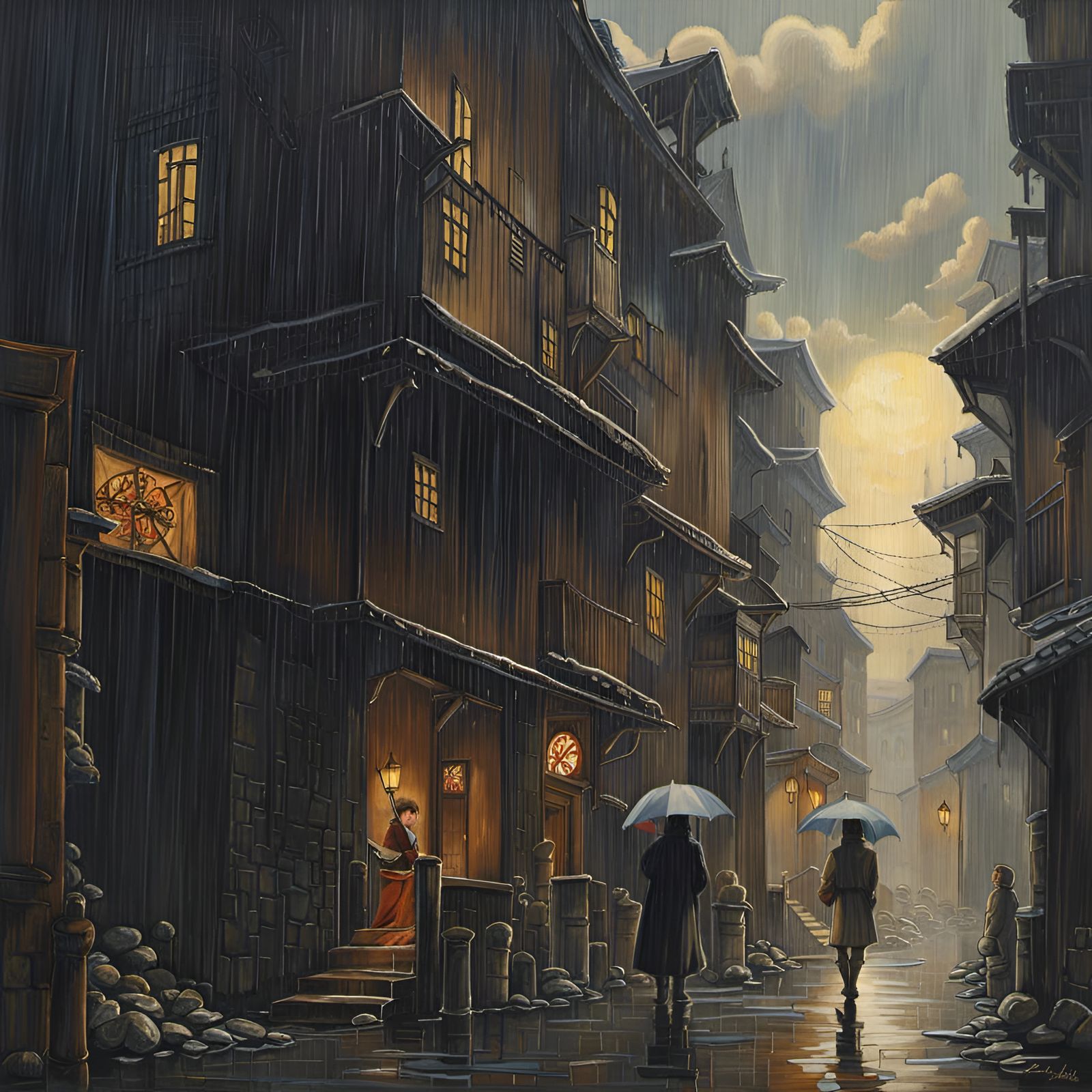Epic Fantasy Oil Painting by Studio Ghibli