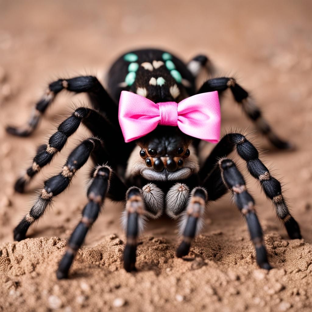 Tarantula with Pink Bow