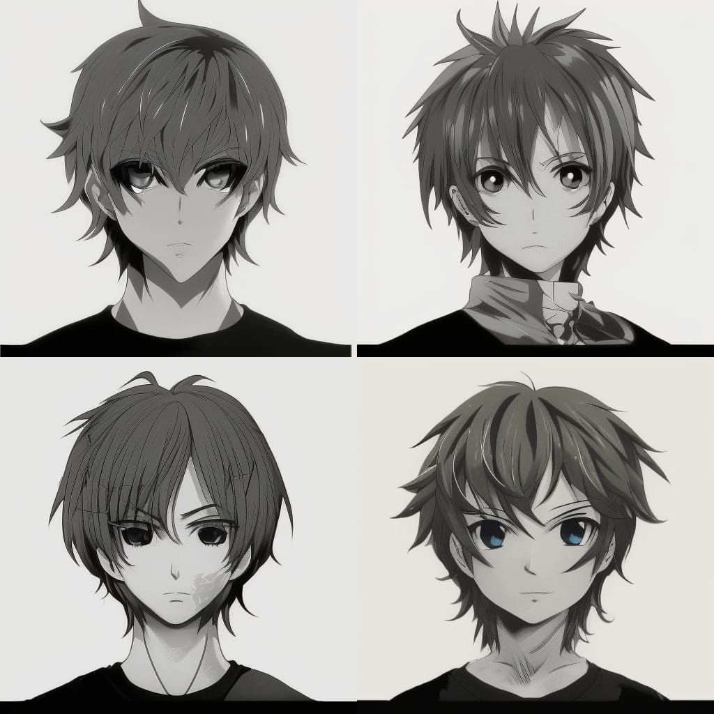 Anime Style: Sad Boy Overwhelmed