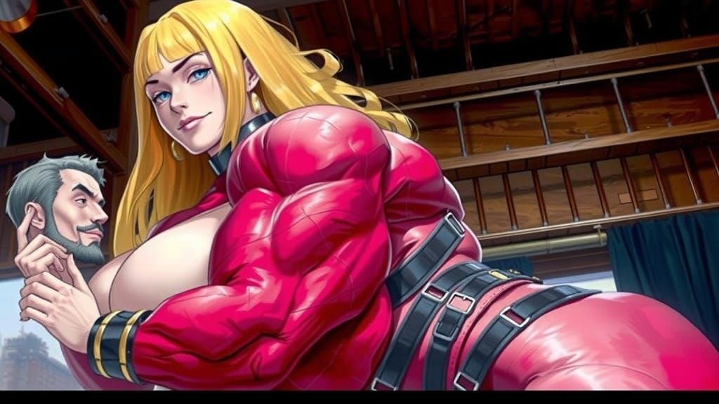 Gentle Giantess Dominates the Landscape in Photorealistic St...