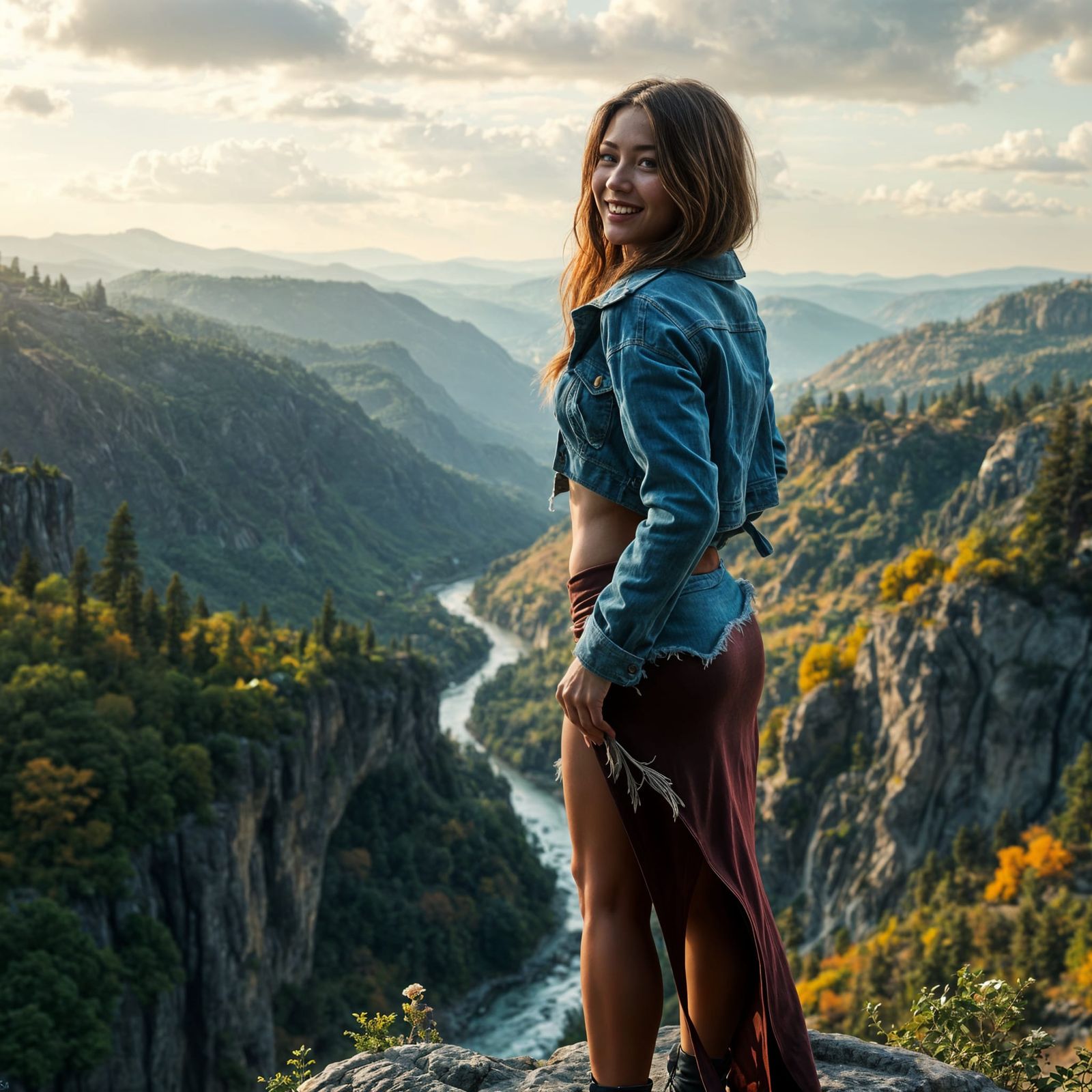 Ethereal Fantasy Landscape with Valley View