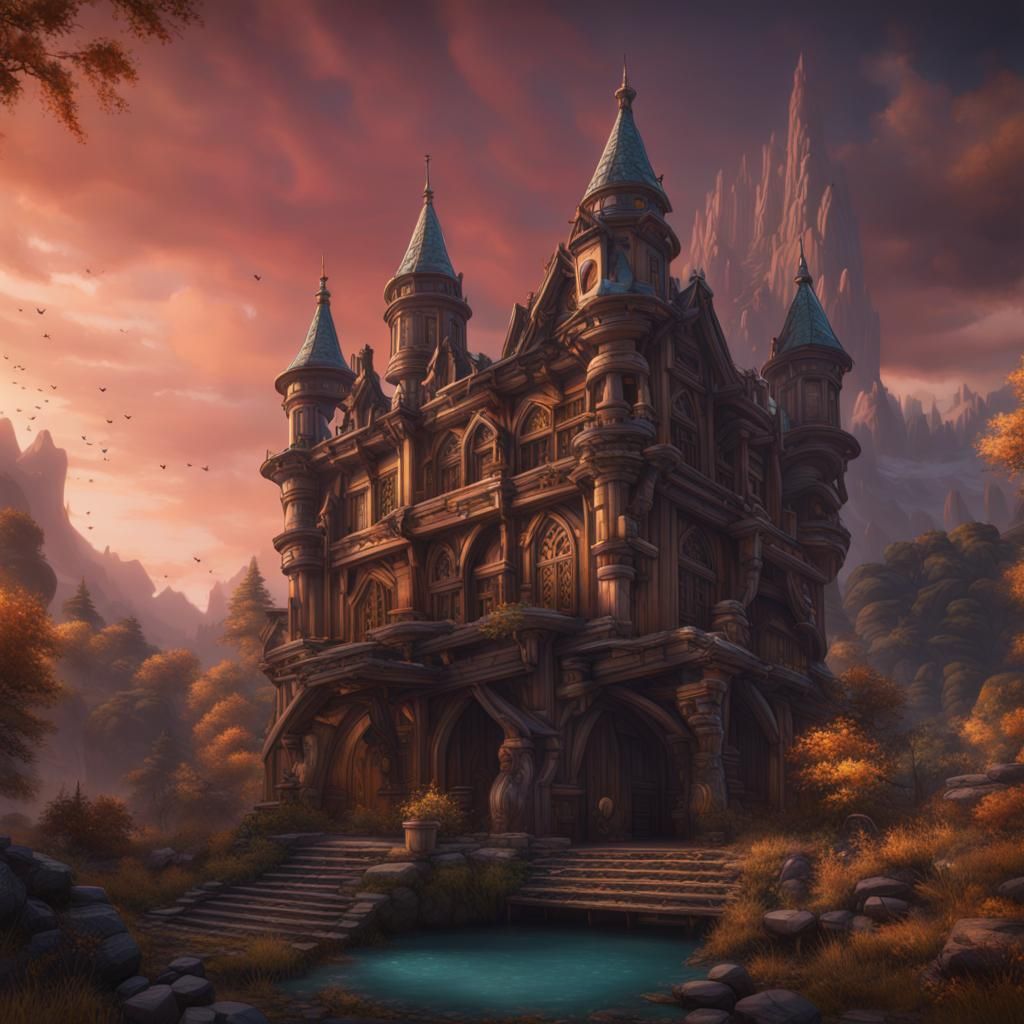 Fantastical Matte Painting in Deep Color