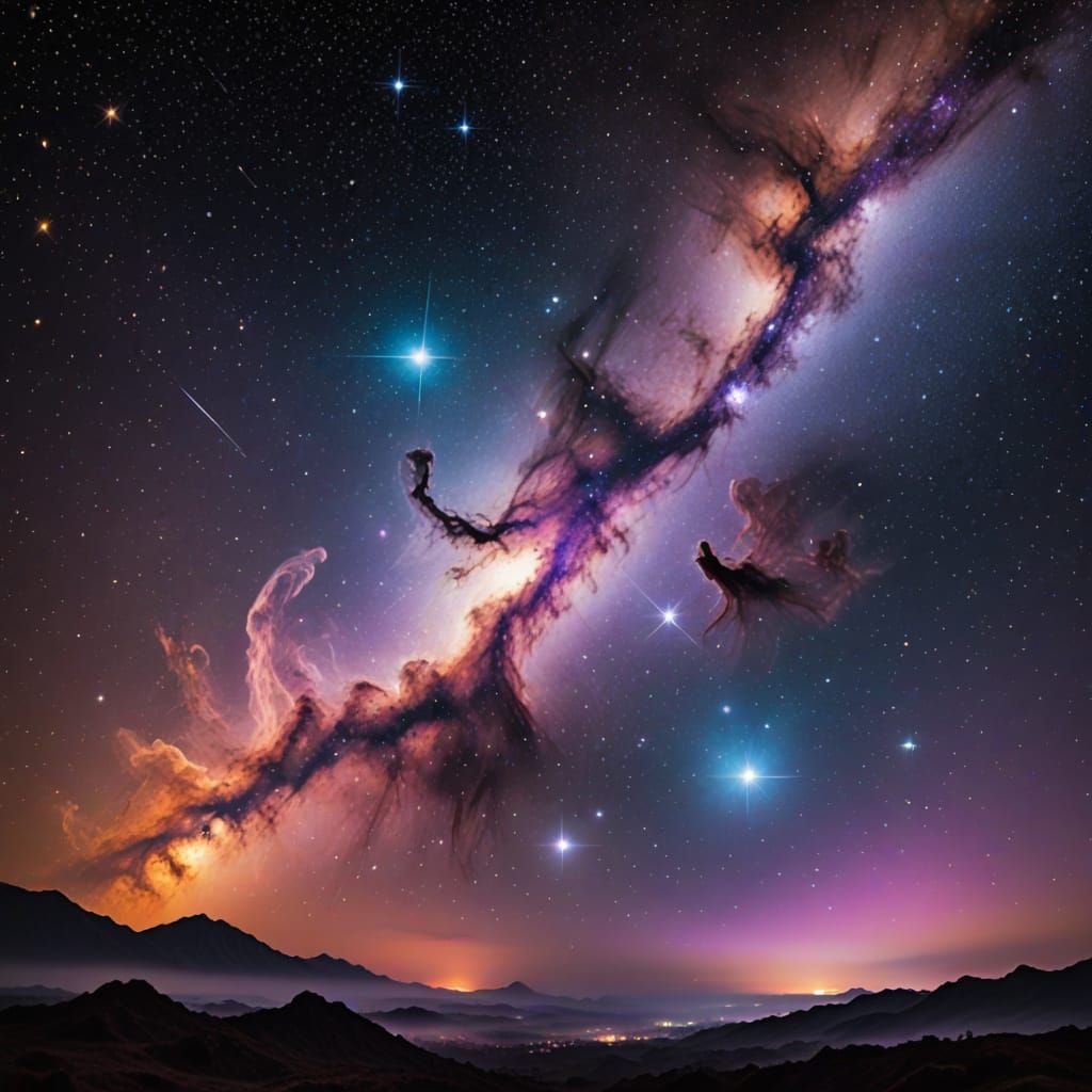 Vast Nebula Dreamscape in DSLR Astrophotography