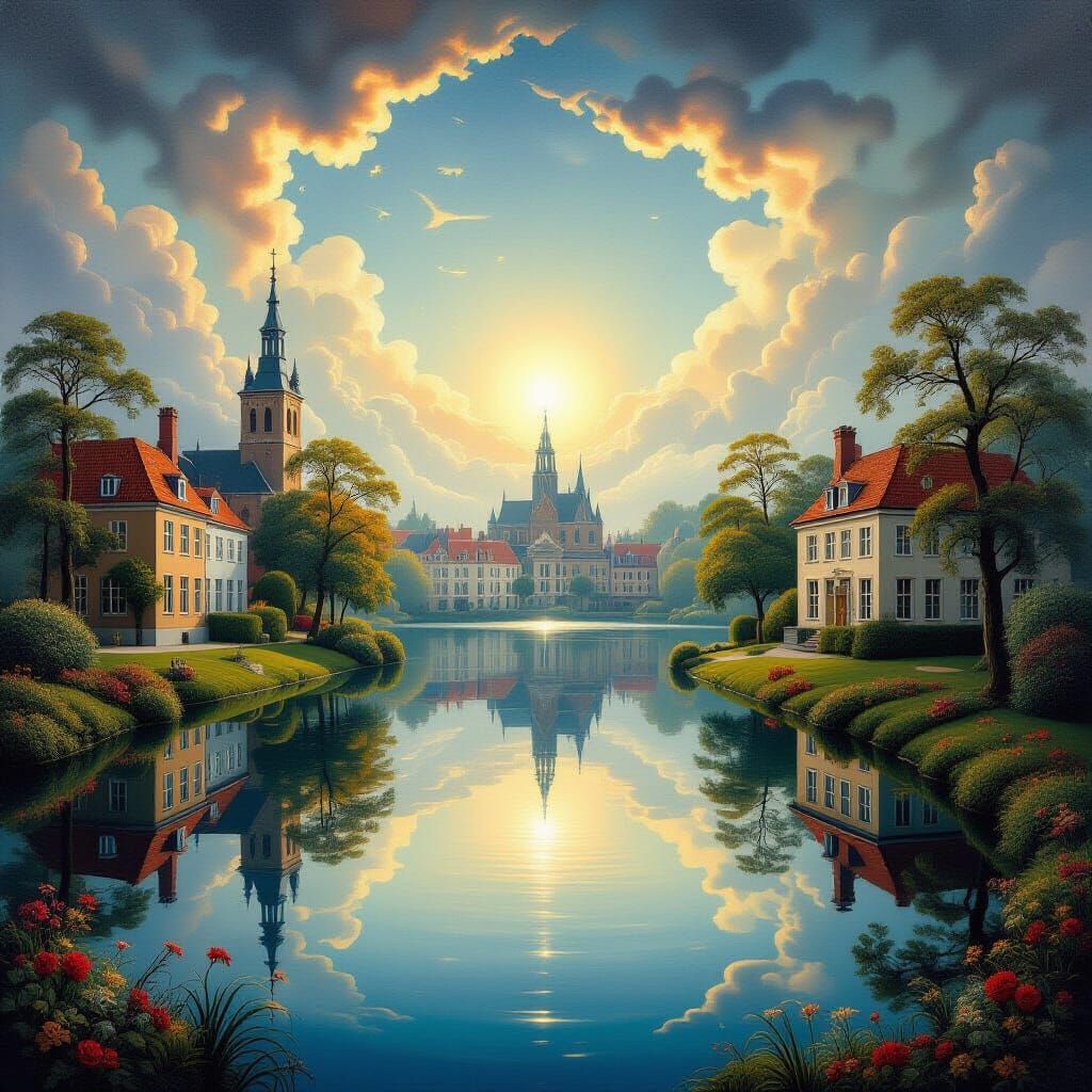 Serene Surrealism Meets Flemish Baroque Masterpiece