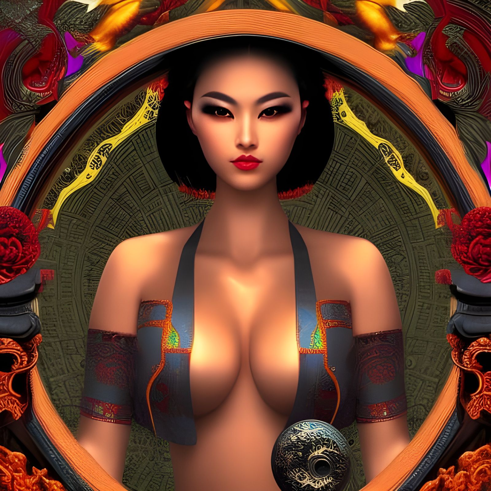 Yin Yang Symmetry: Gorgeous Asian Women in Fantasy Art