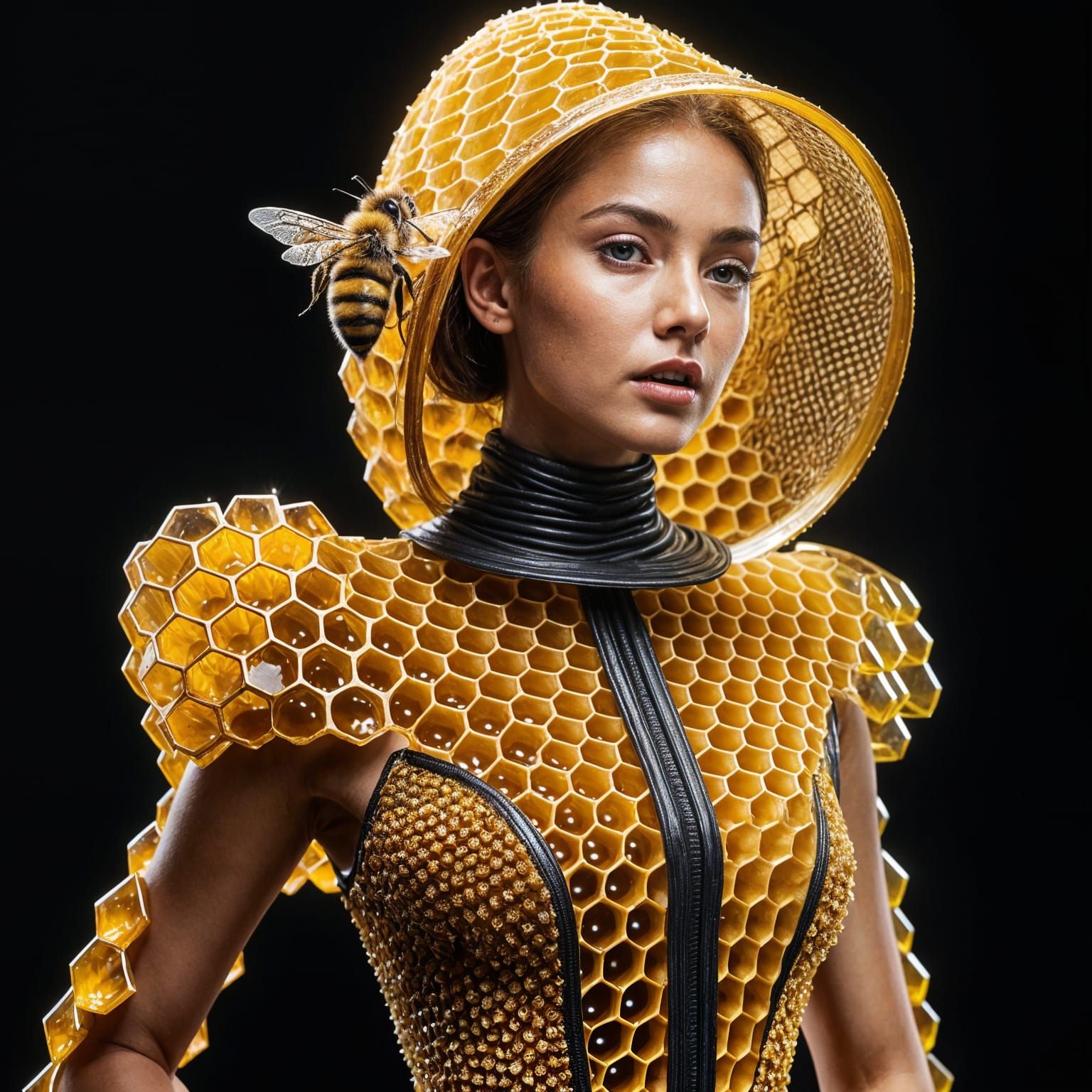 Honeycomb Dress in Ultra 8k Resolution