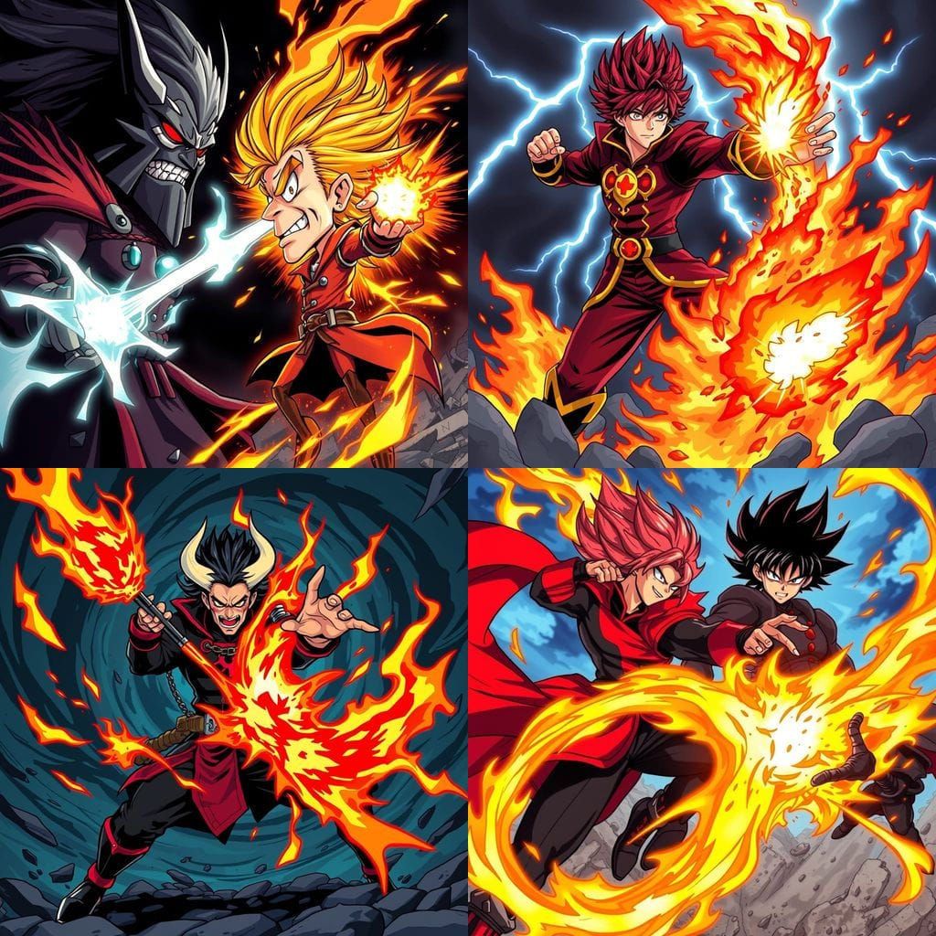 Caricature Anime Battle: Magna Triumphs Over Dante