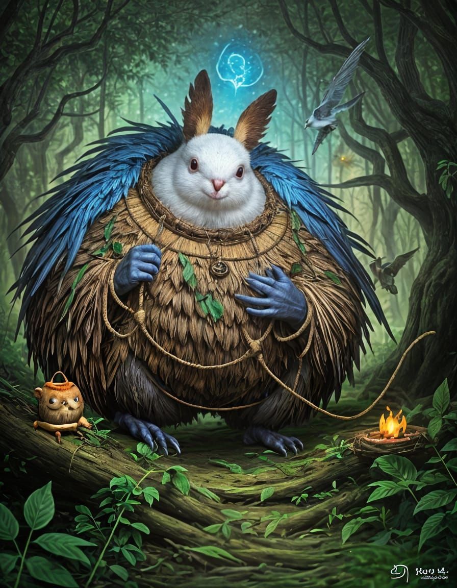 Witchdoctor Dove Transforms in Enchanted Forest Hut