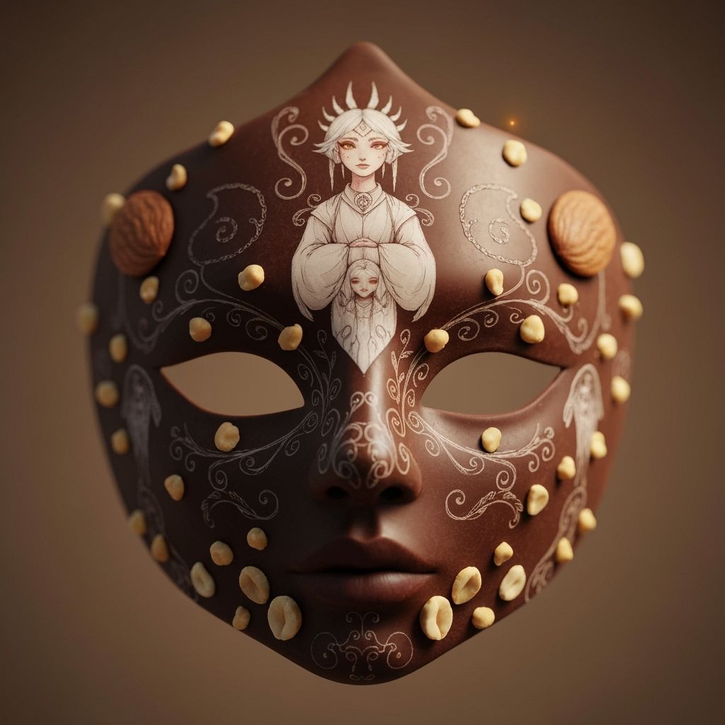 Edible Chocolate Nut Mask with Intricate Details