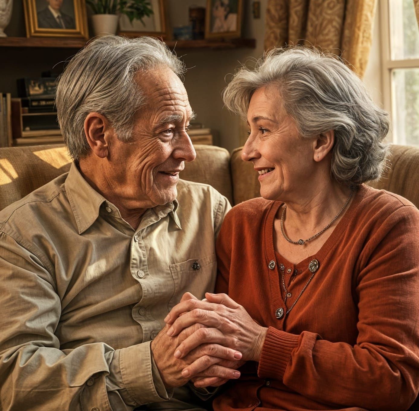 Timeless Love Gaze in a Tender Moment