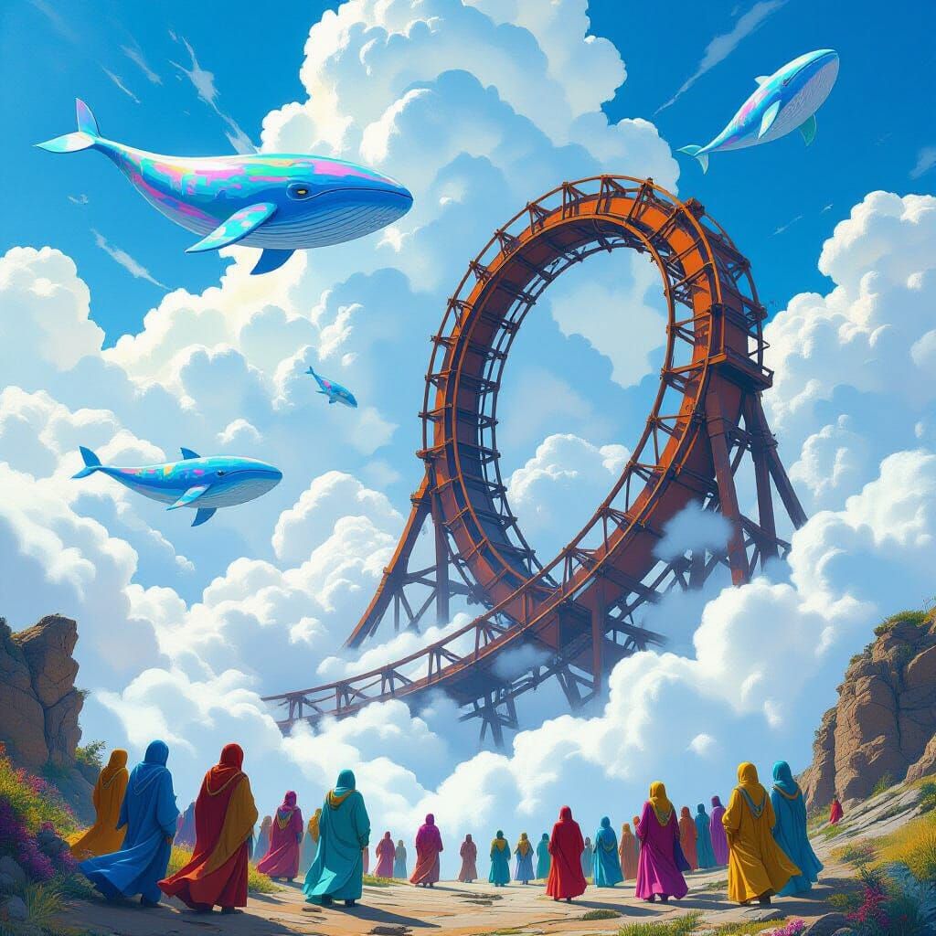 Sky-Whale Festival Procession at Giant Roller Coaster