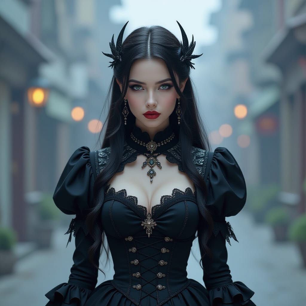 Elegant Gothic Girls in Dark and Mysterious Style