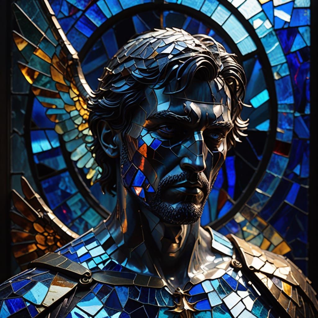 Angel of Shattered Beauty in Byzantine Style
