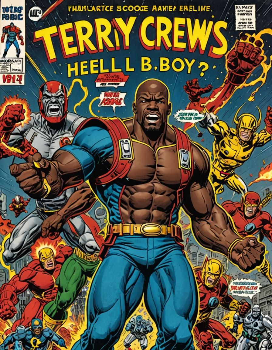 Terry Crews as Hellboy: Comic Book Cover