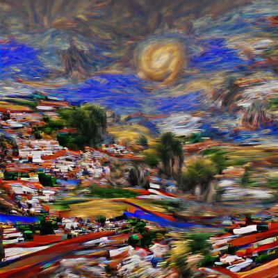 Drunk Man Arriving as Impasto Painting