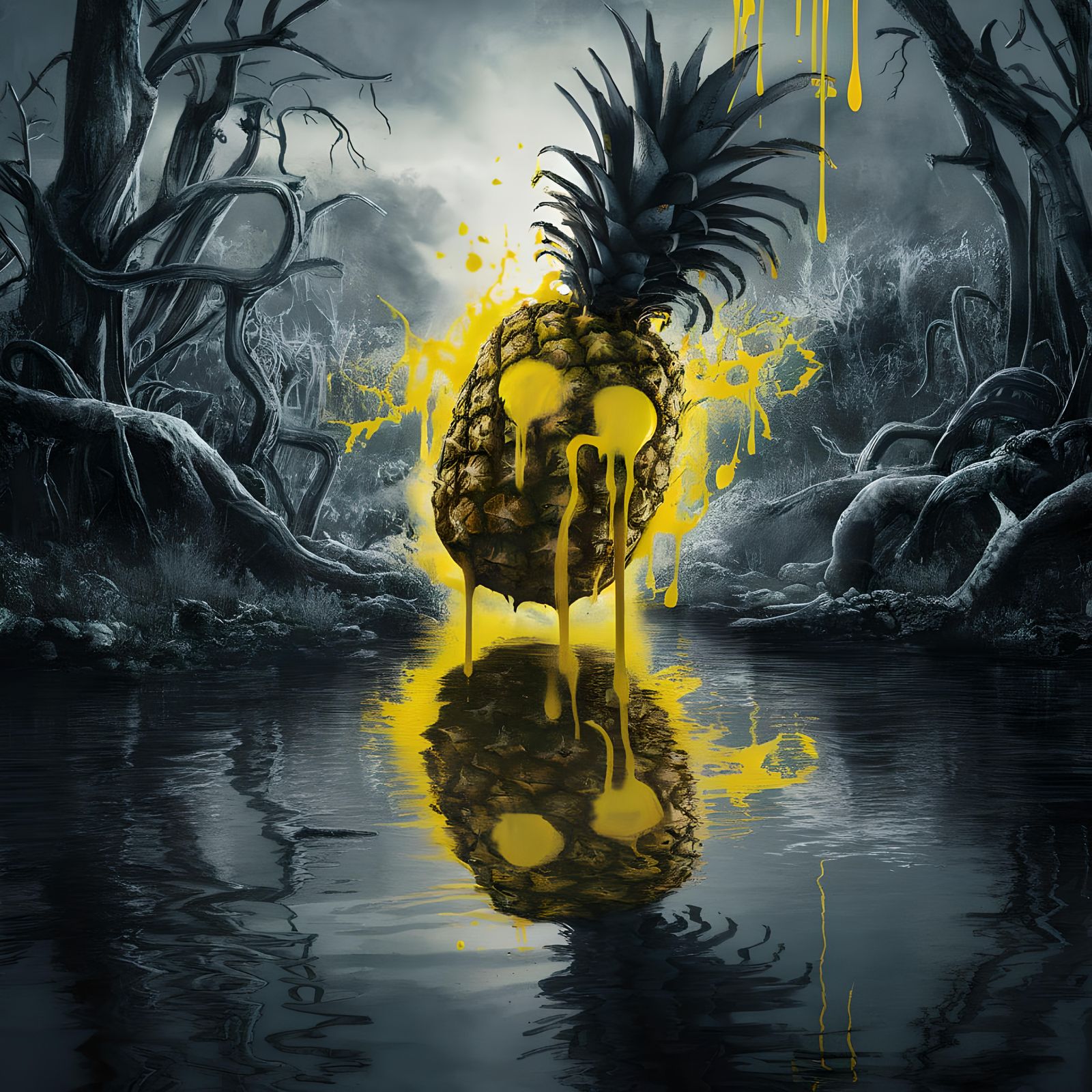 Undead Pineapple Soaring Through Twisted Woods