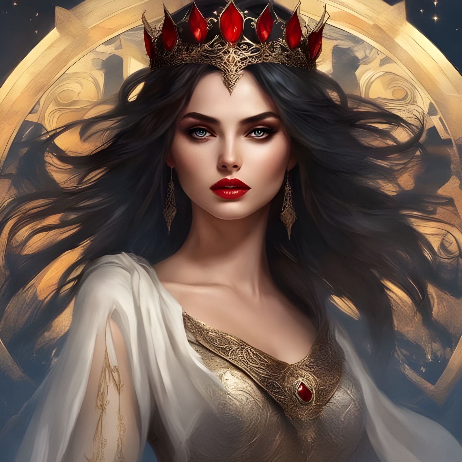 Gothic Snow White Beauty: Fantasy Magazine Art