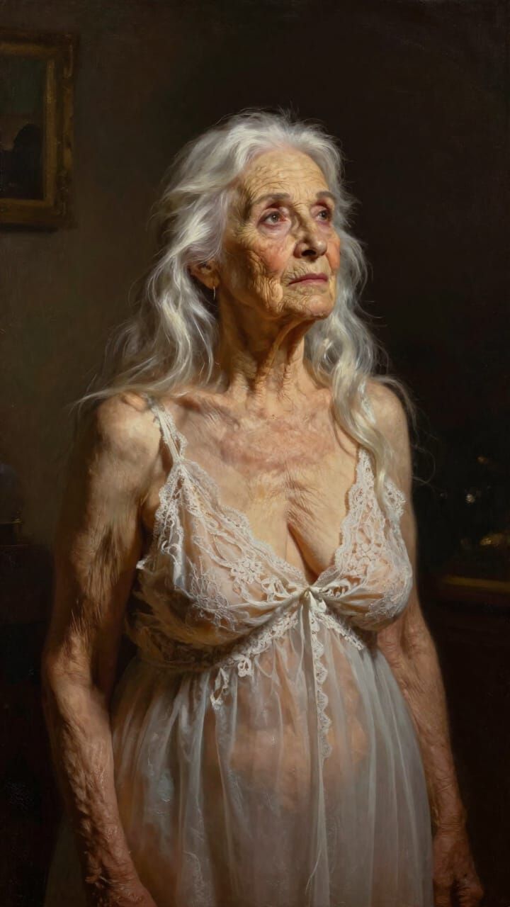 Timeless Portrait of a Wrinkled Elder in Golden Light