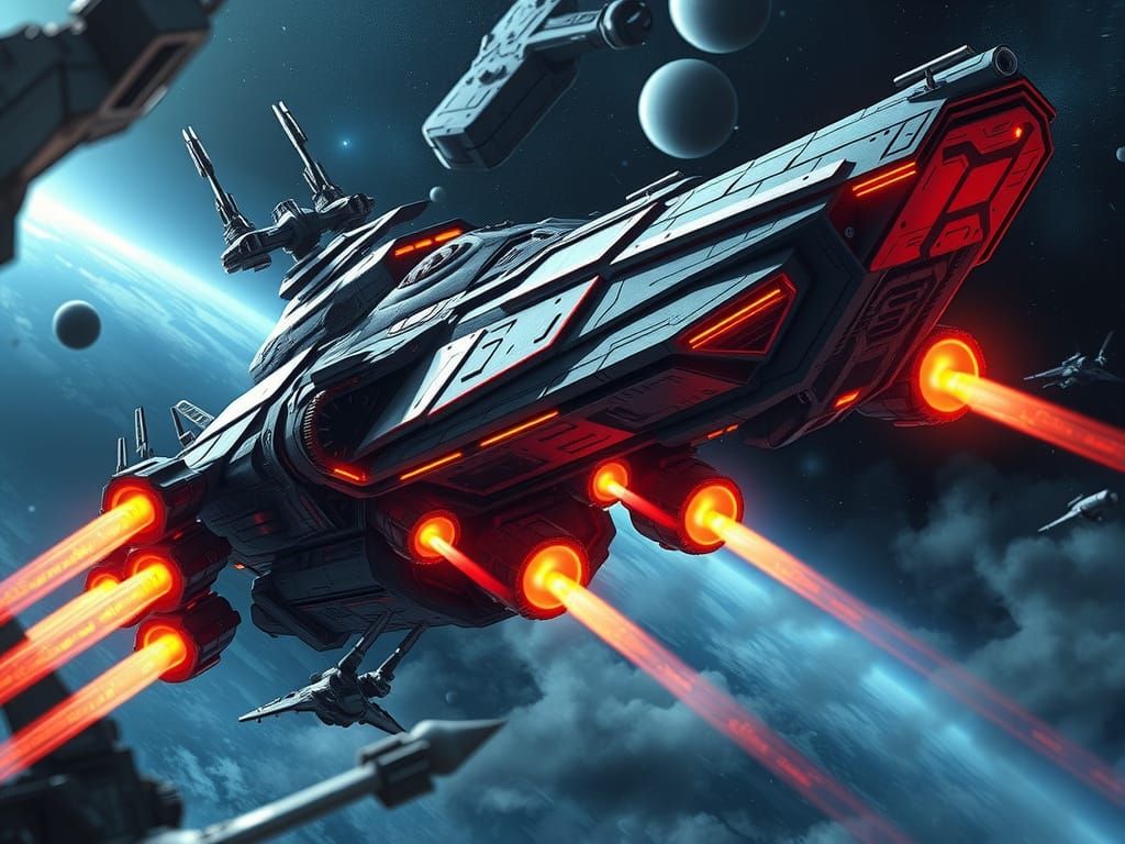 Advanced Warship Ready for Interstellar Combat