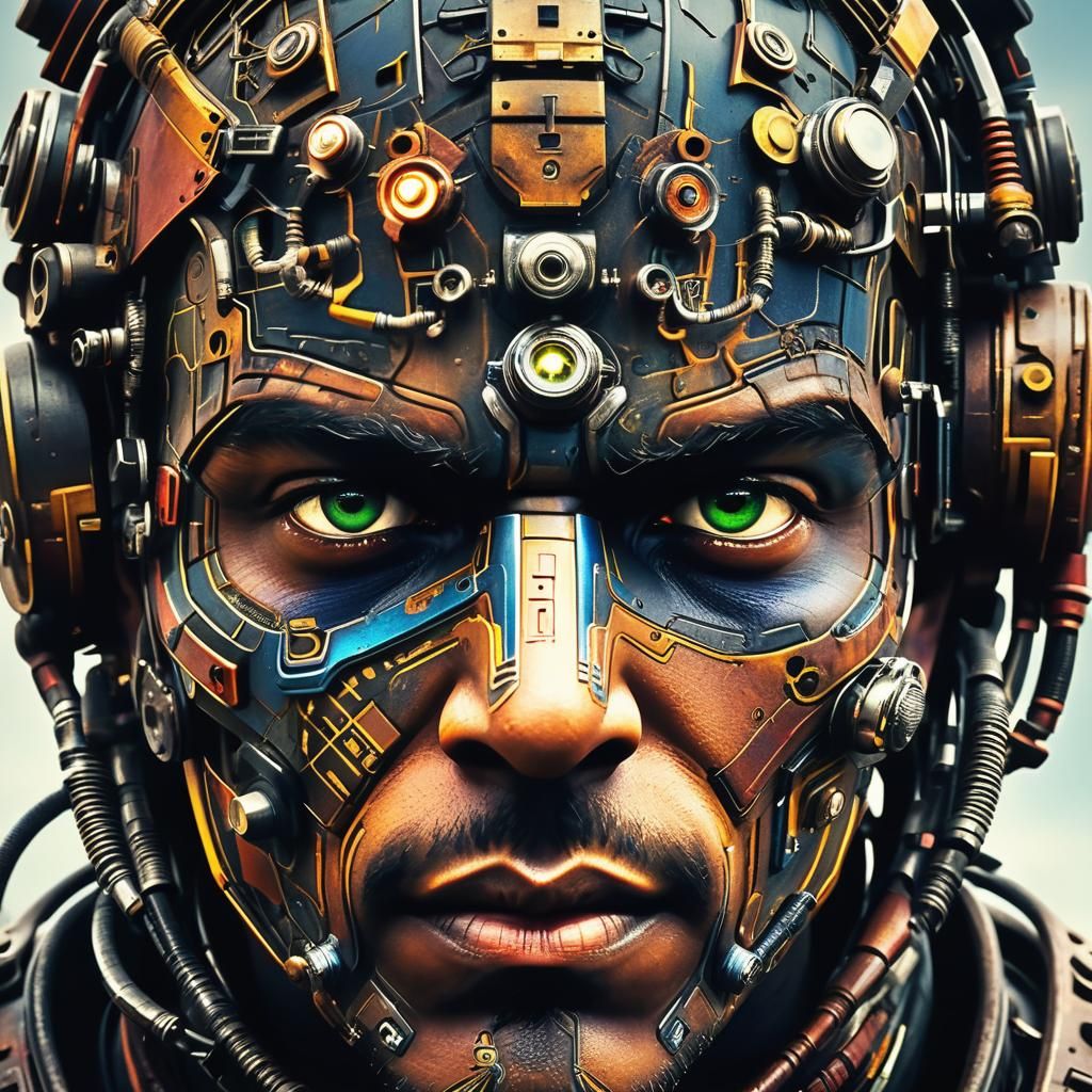 Mystical Madras Man with Embedded Circuitry