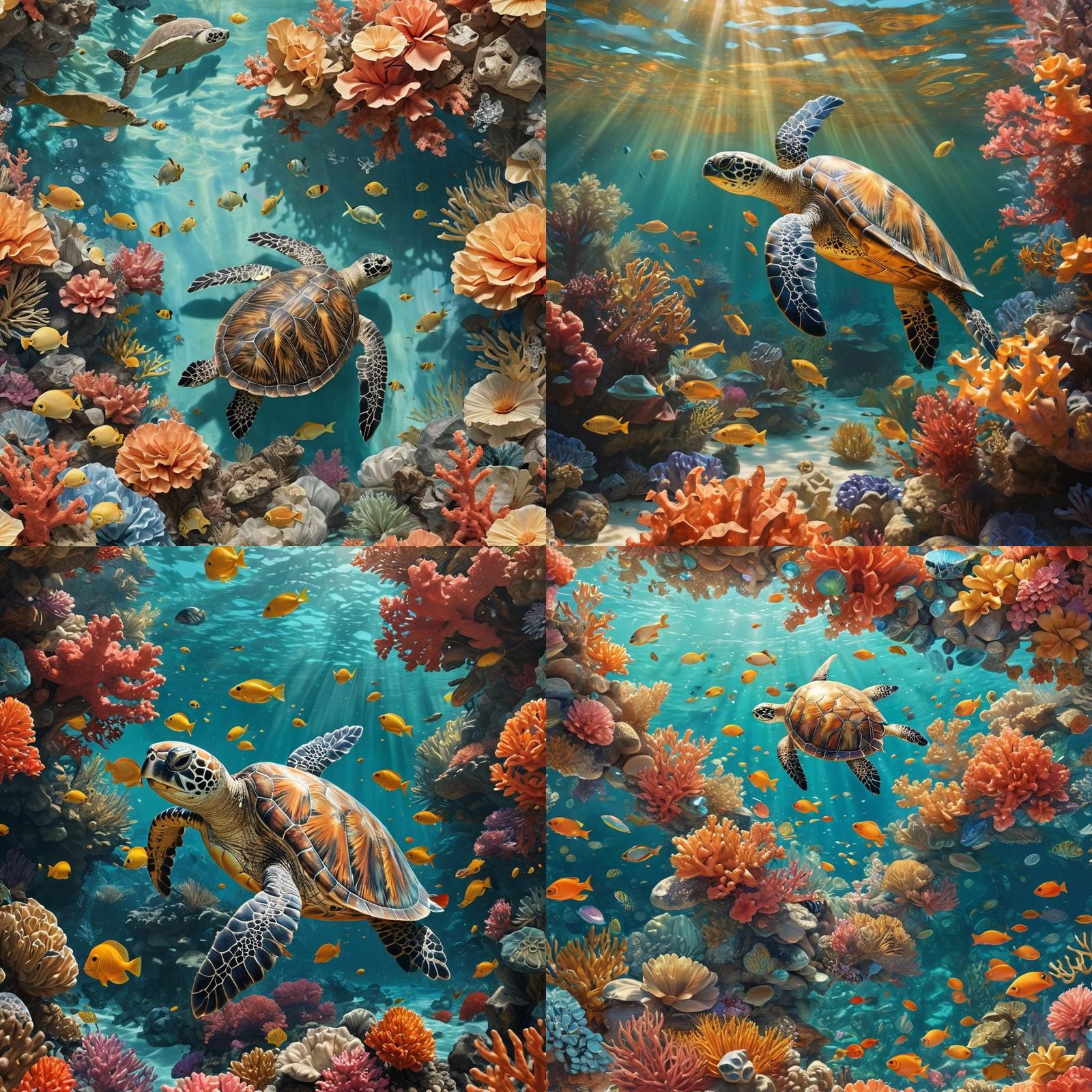 Tissue Paper Underwater Diorama with Coral Reef
