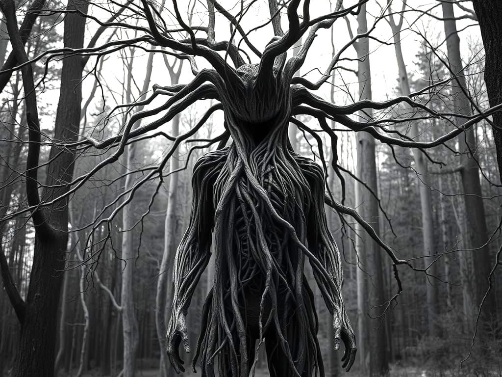 Ethereal Forest Guardian in Organic Cybernetic Form