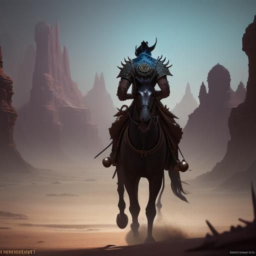 Arabian Horse in Mystical Desert Oasis