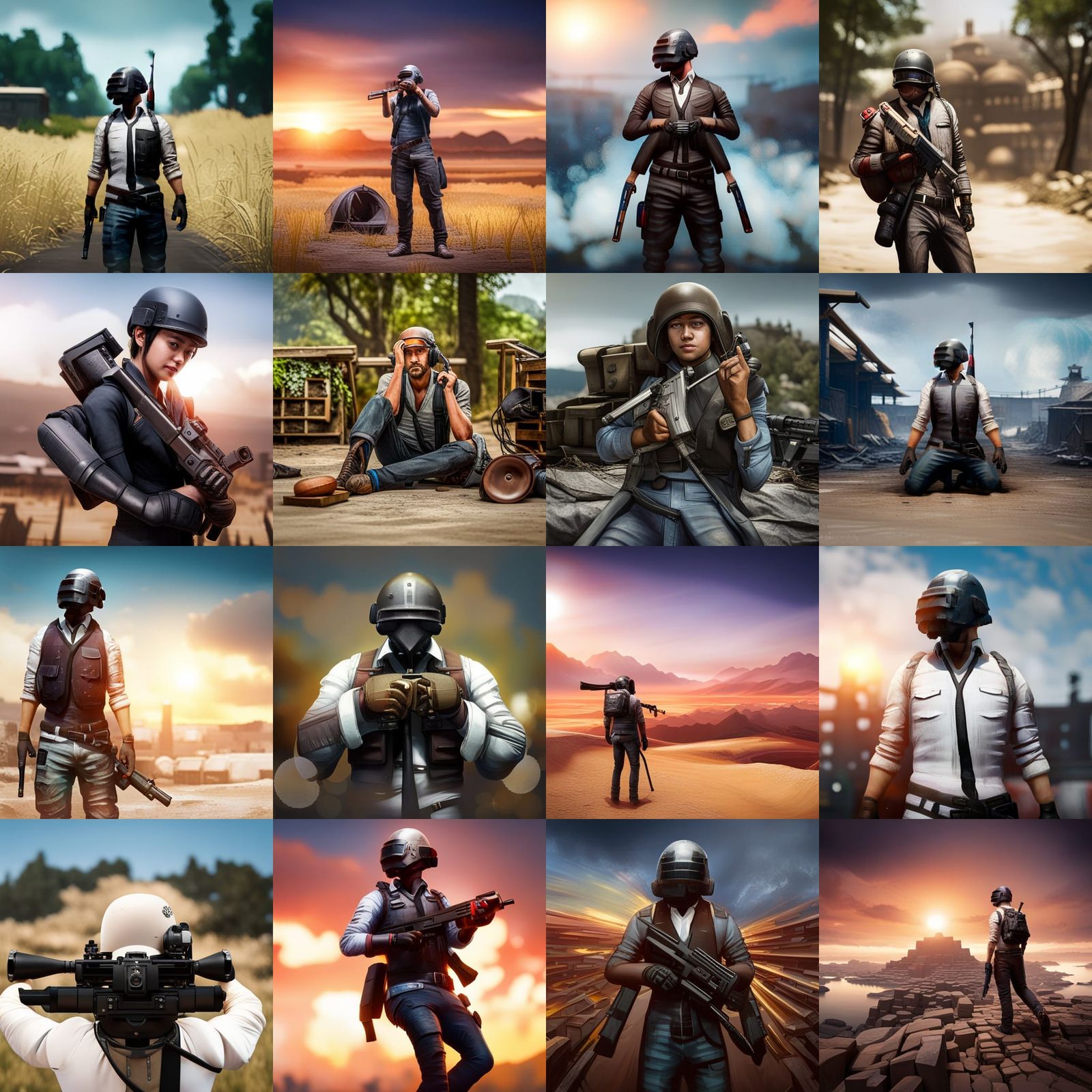 Realistic PUBG Scene with Bokeh and Natural Lighting