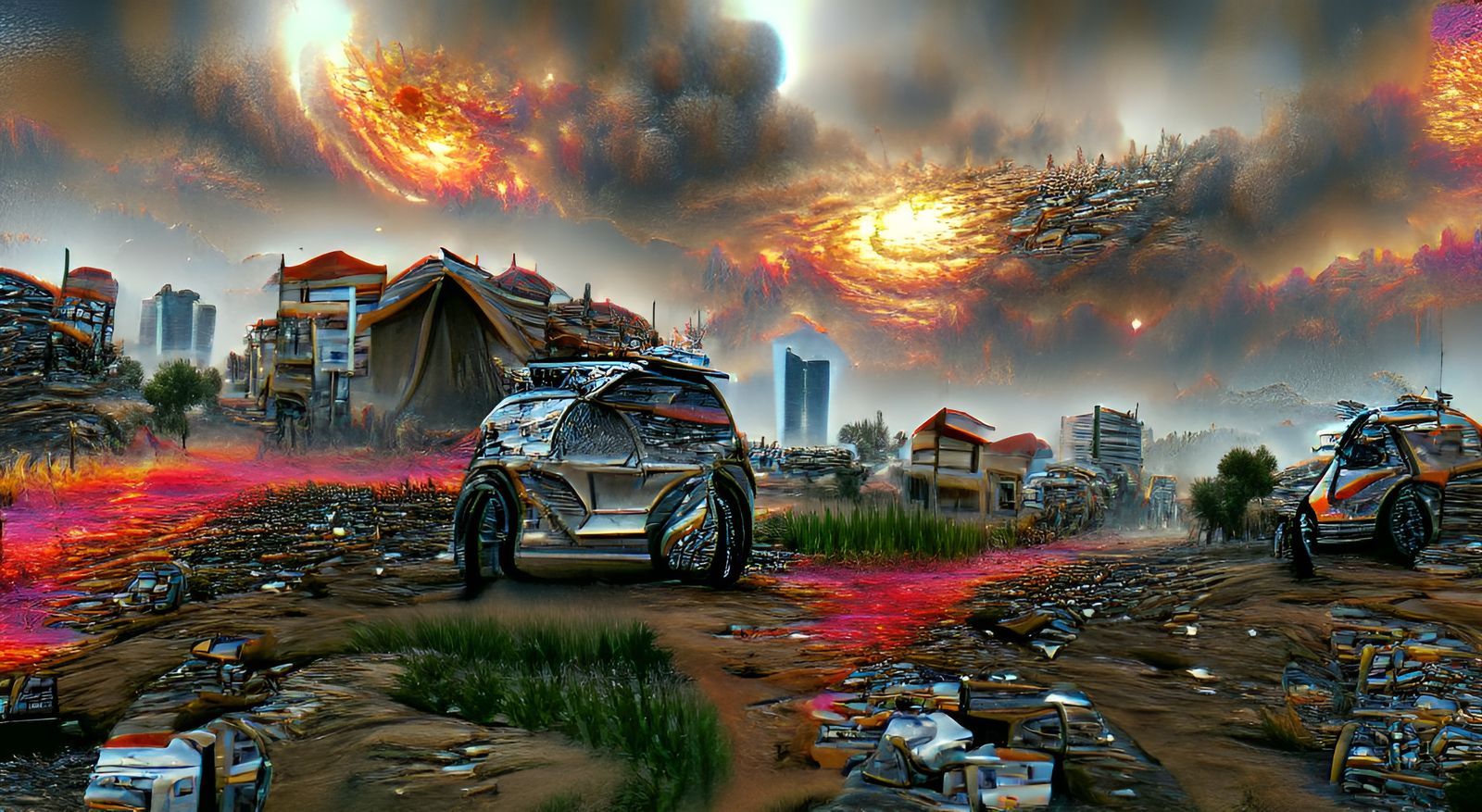 Apocalyptic Burning Skies Concept Art