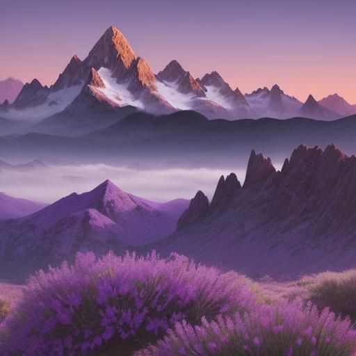 Alien Planet Landscape in Dreamy Oil Painting Style