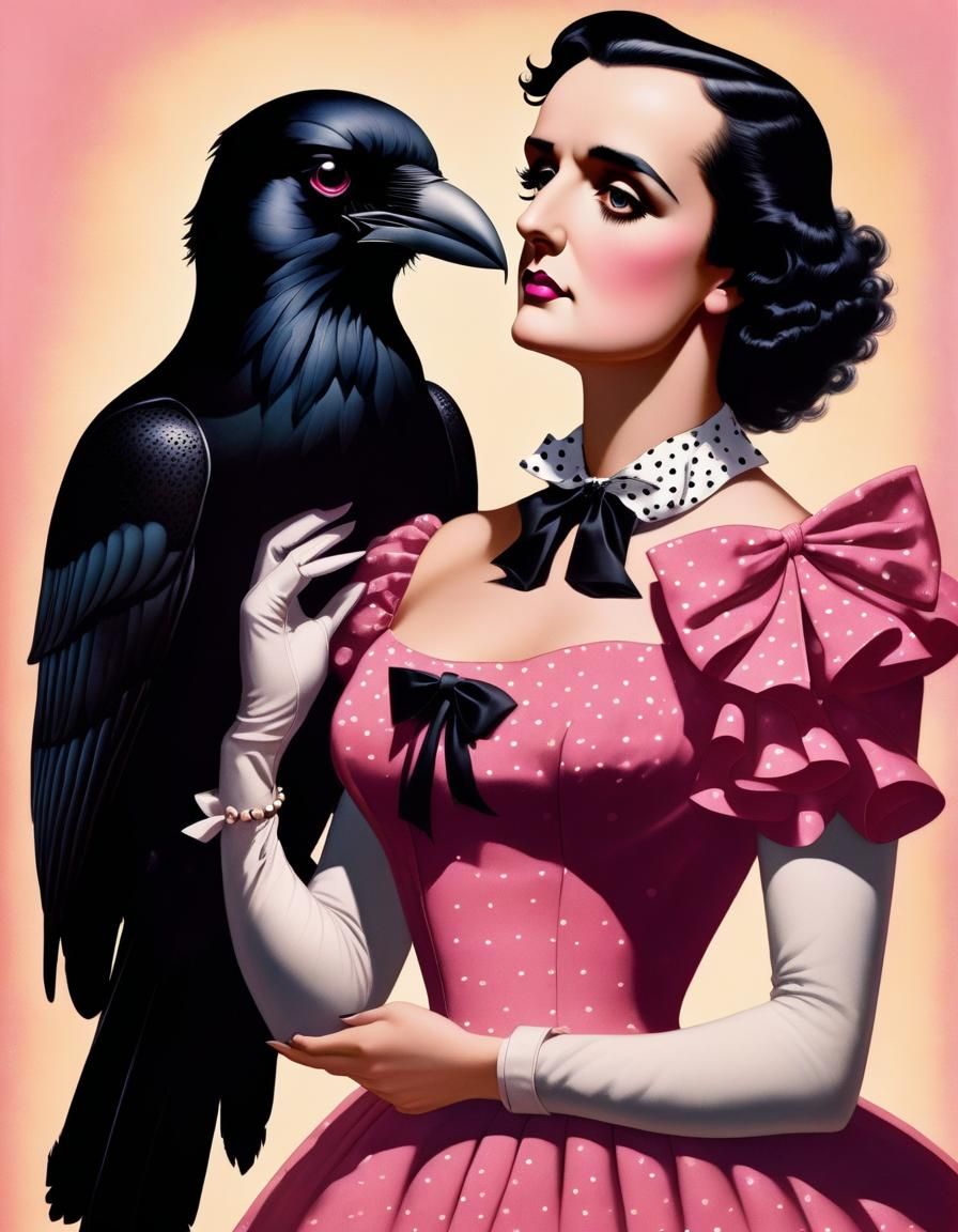 Poe in Polka Dots: Vargas-Inspired Whimsy