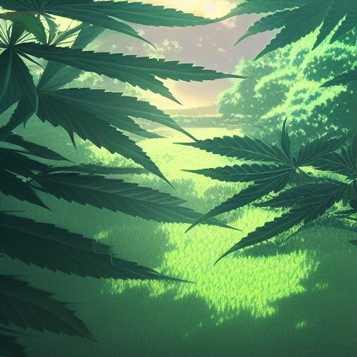 Cannabis in Studio Ghibli Anime Style