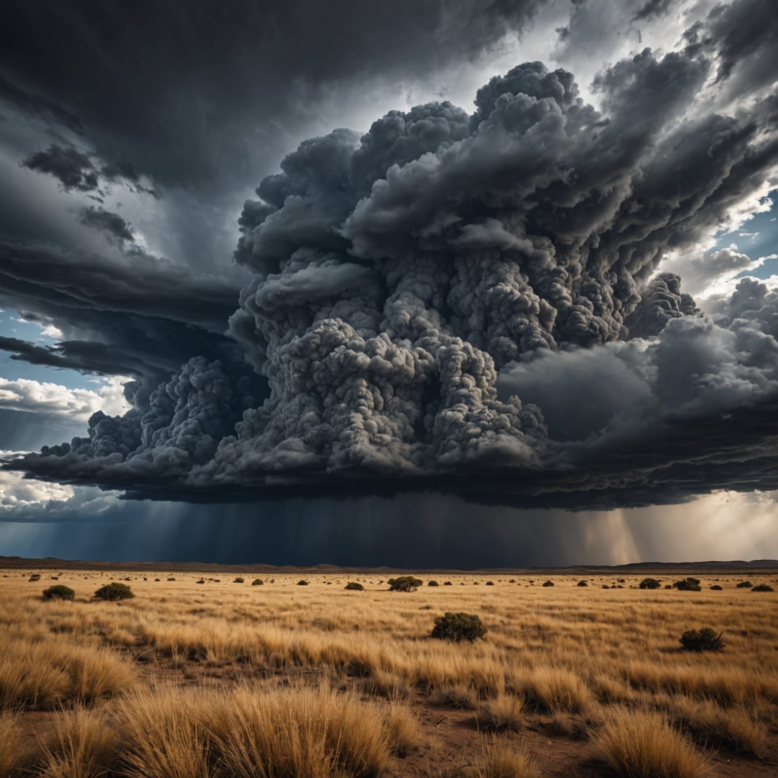 Stormy Black Clouds over Western Plains