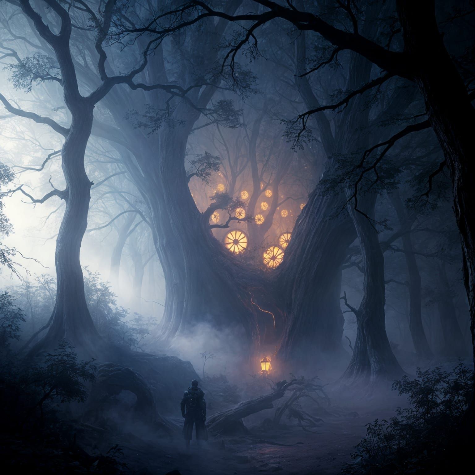 Sinister Dark Fantasy Forest Concept Art