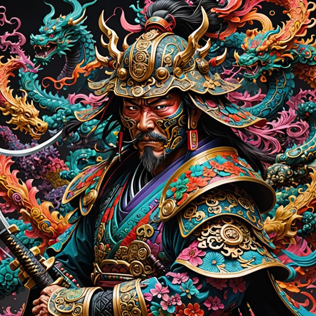 Samurai in a Fractal Dreamscape of Chaos