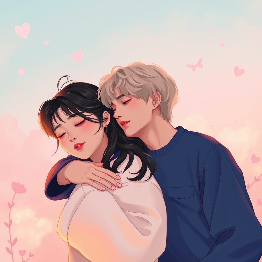 Innocent Love in Pastel Whimsy