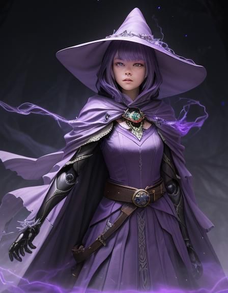 Robot Wizard Sentinel in Sci-Fi Forest