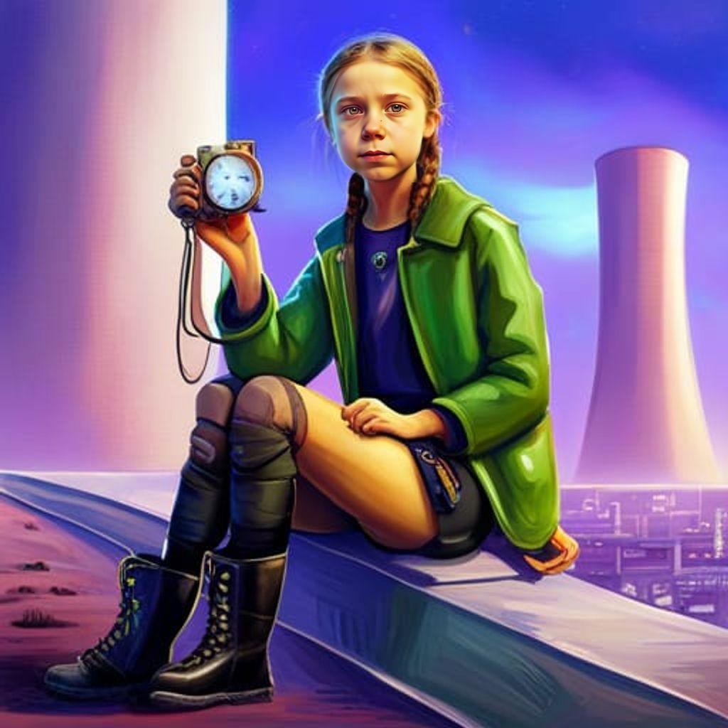 Greta Thunberg and Farey's Elliptograph: Detailed Matte Pain...